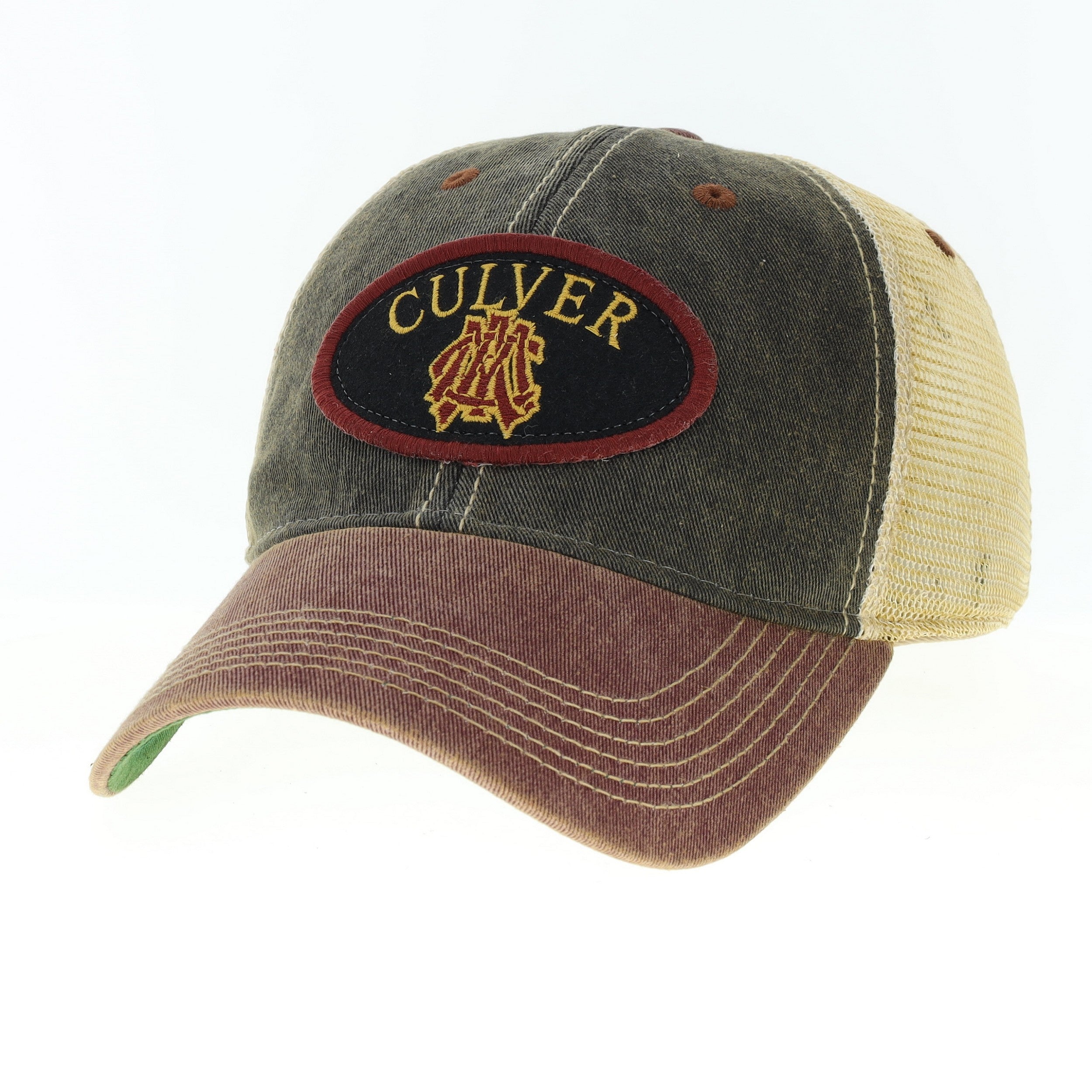 Vintage CMA Patch Old Favorite Trucker Hat - Burgundy, Black &amp; Gold