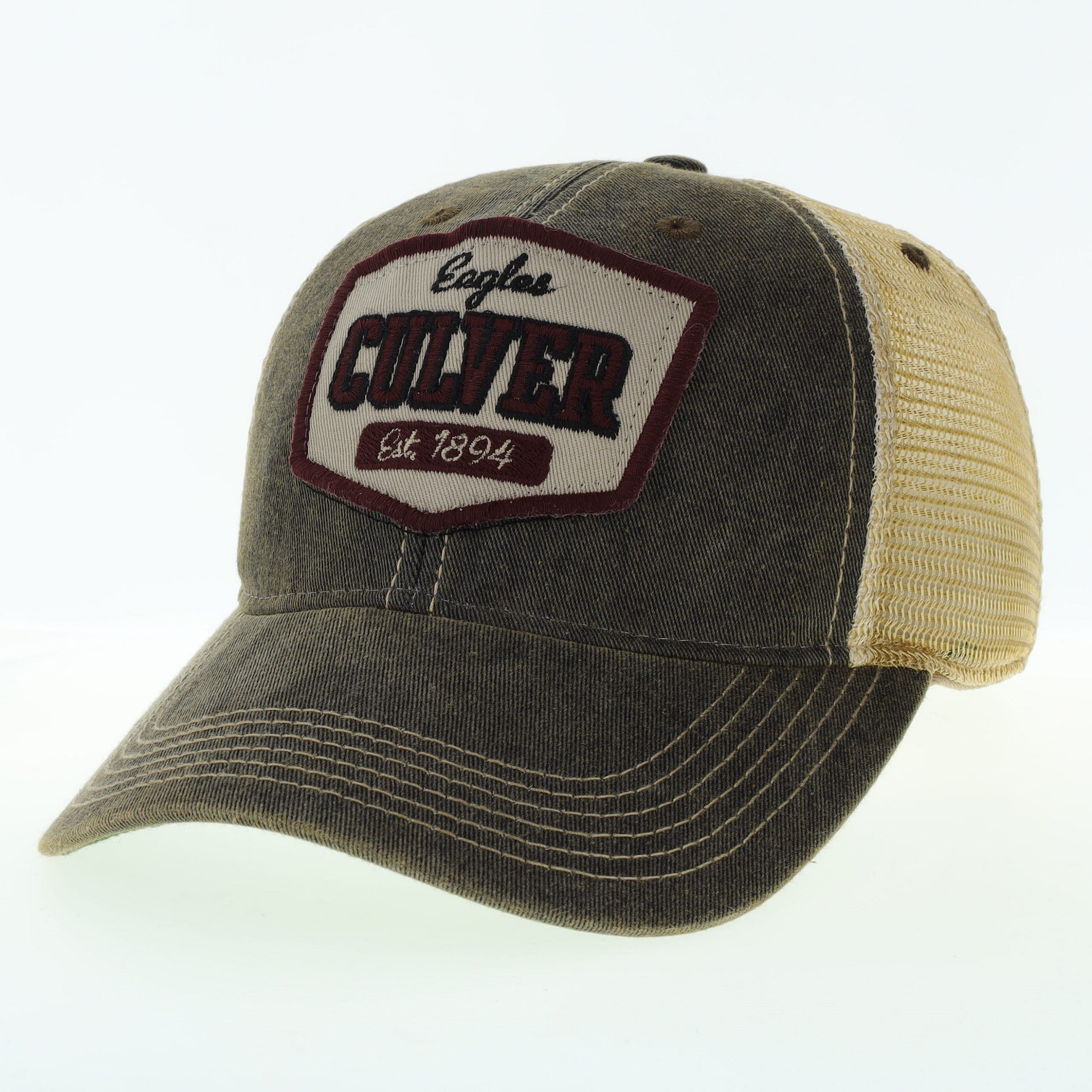 Youth Old Favorite Trucker Cap - Washed Black with Patch