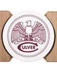 Culver Eagle Stone Coasters with Wood Holder - 4 pack