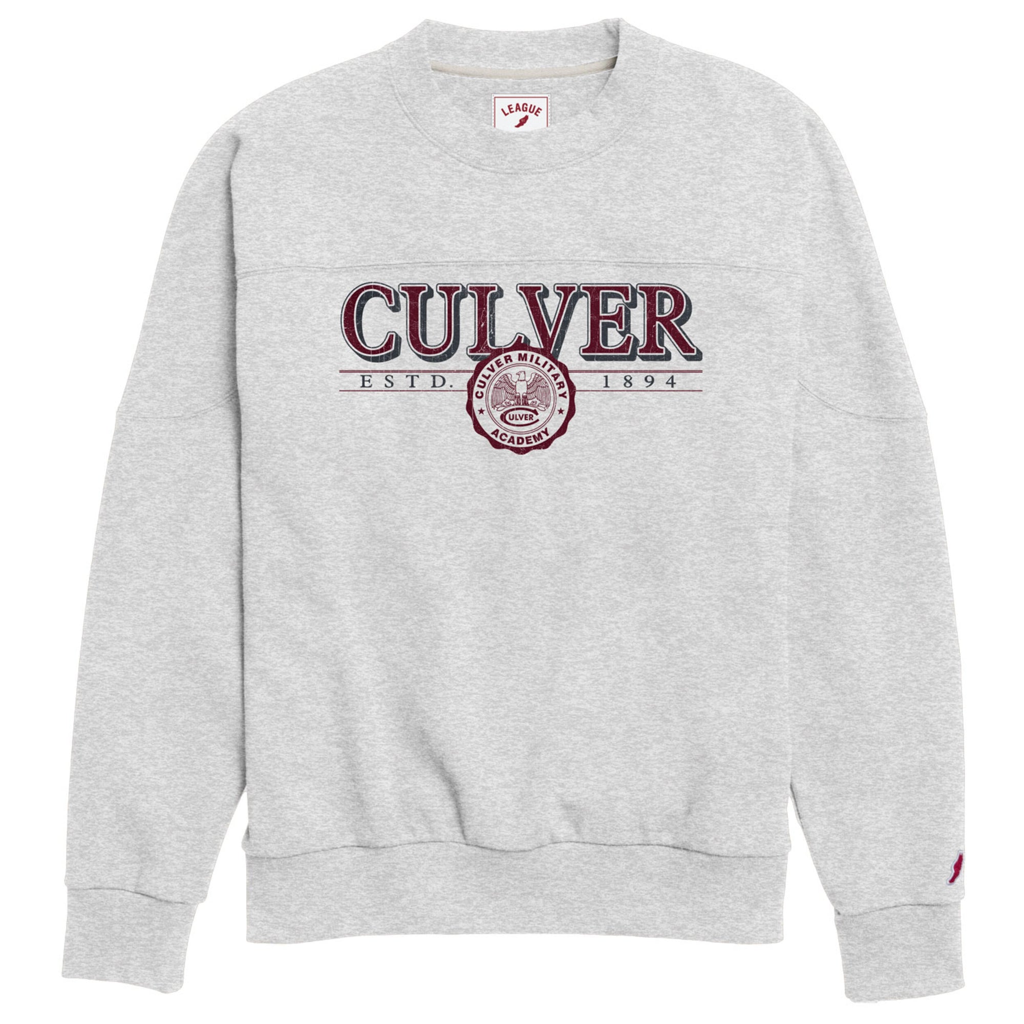 Culver Seal Throwback Fleece Crew - Oxford Gray