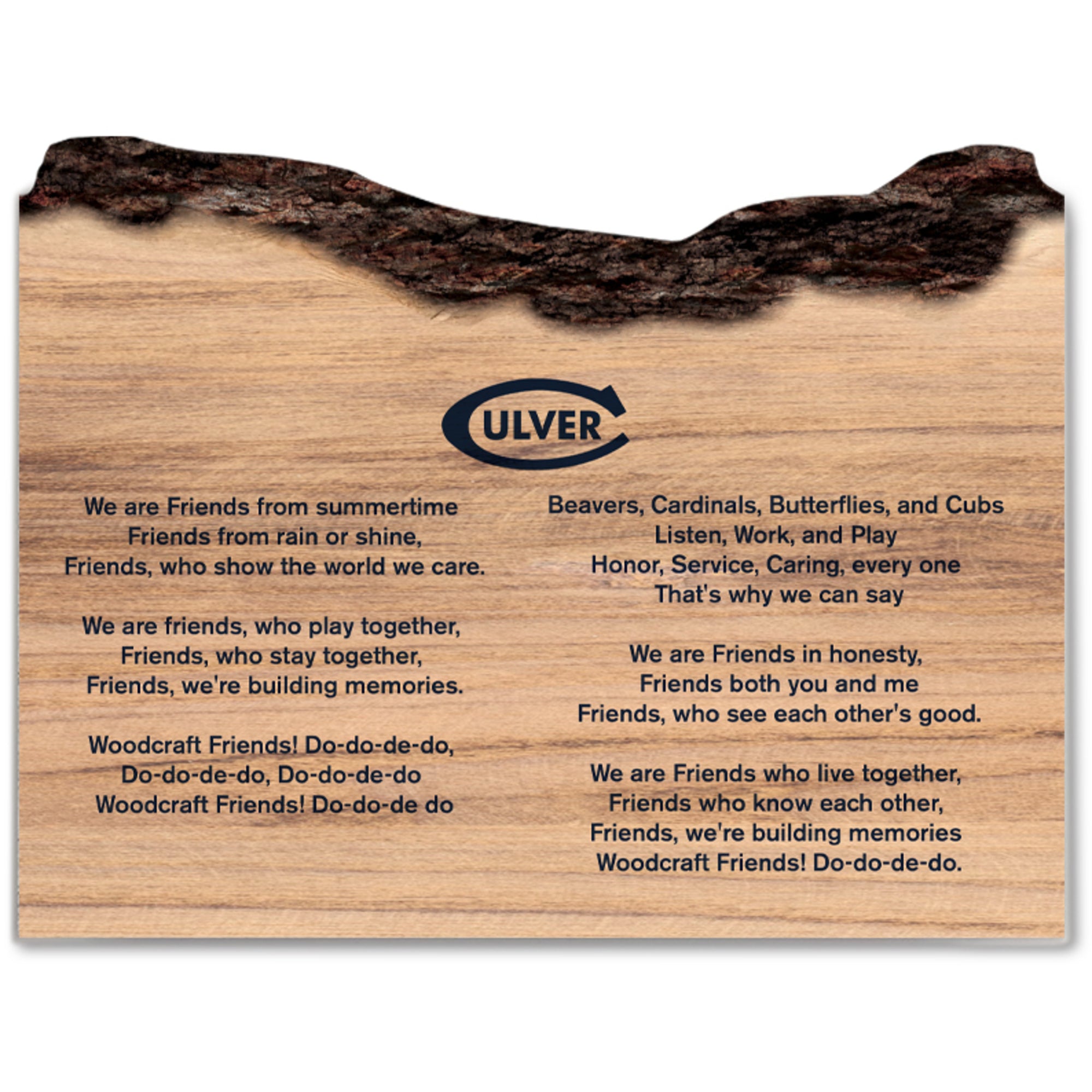 Woodcraft Friends Song Barky Sign