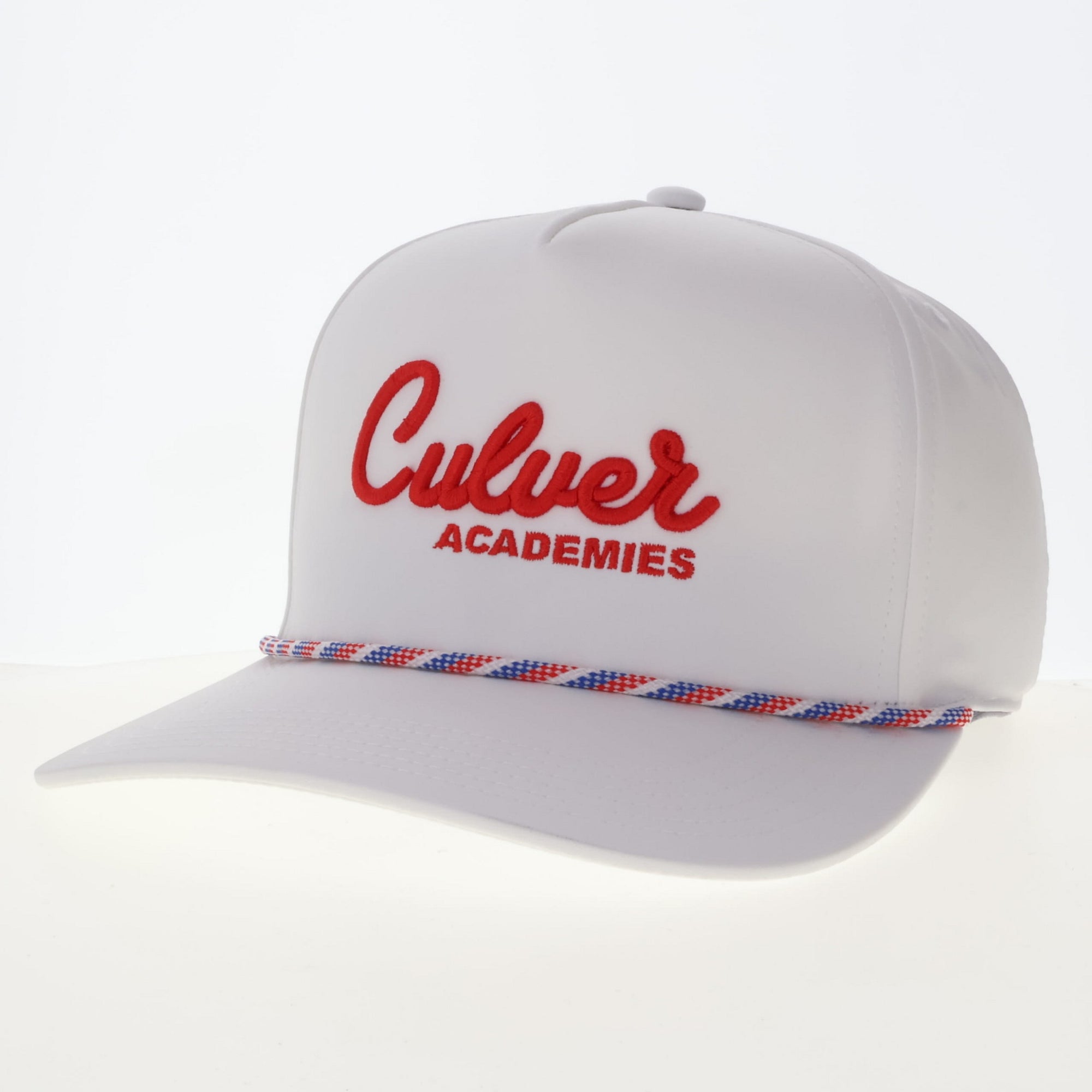 Caddy Rope Script Snapback Cap - White
