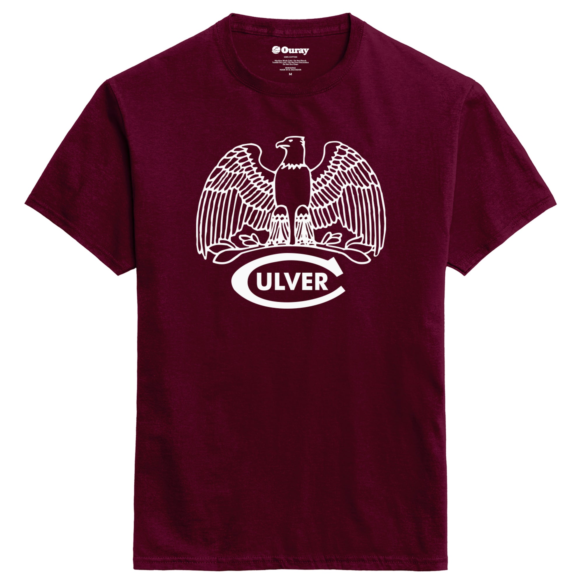 Culver Eagle Essential Crew Neck Tee - Maroon