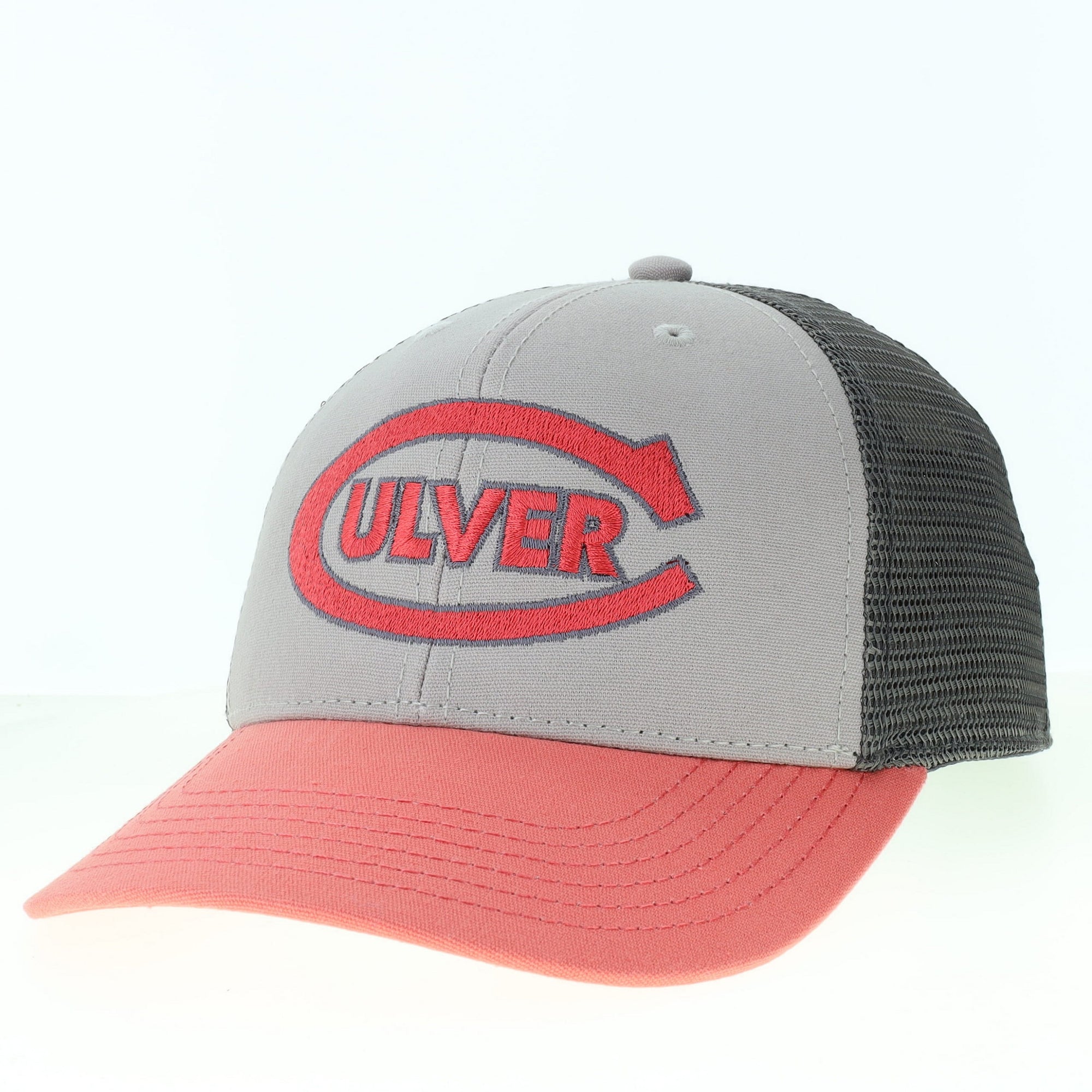 Youth Mid-Pro Snapback Hat - Light Grey / Salmon / Dark Grey