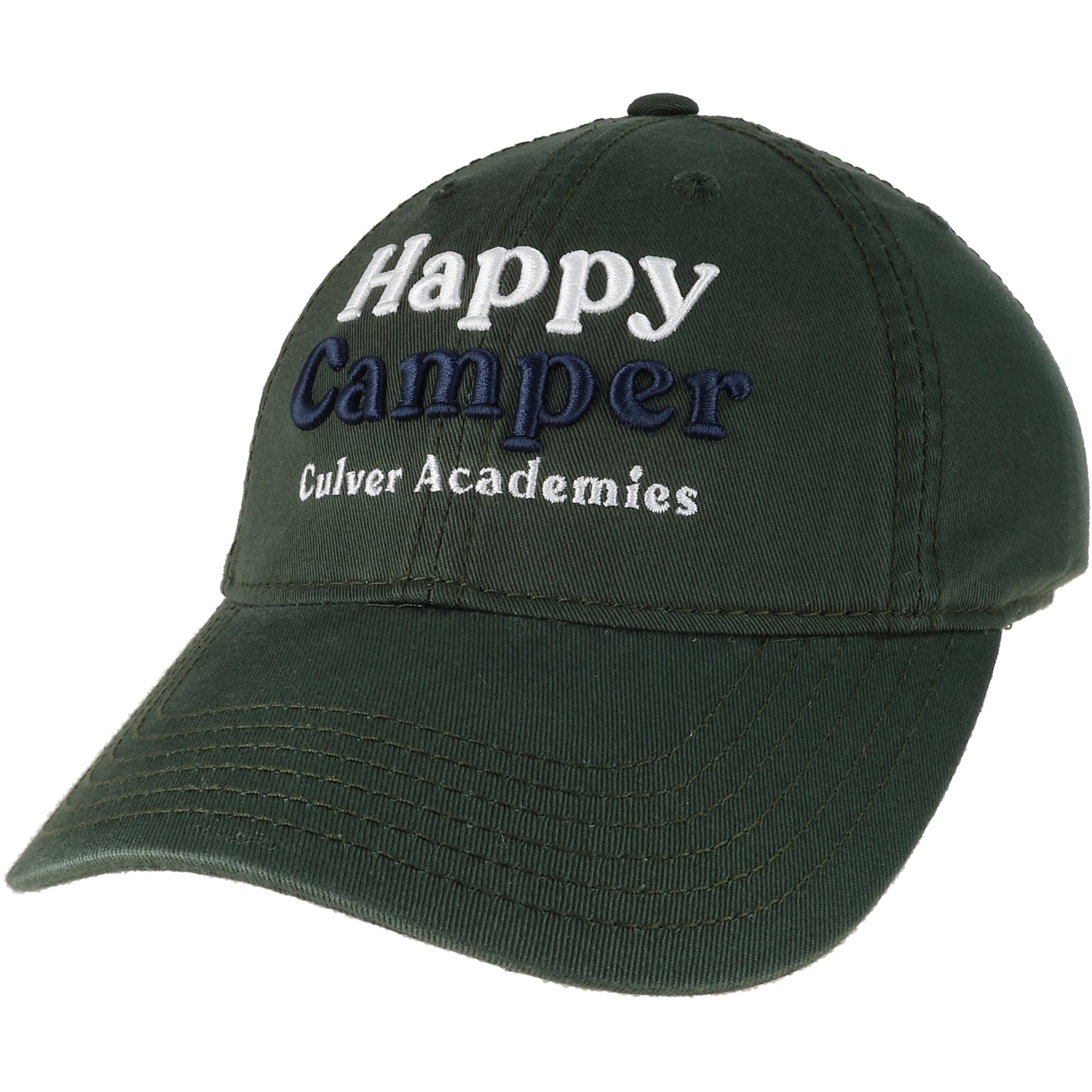 Happy Camper Youth Relaxed Twill Hat - Dark Green