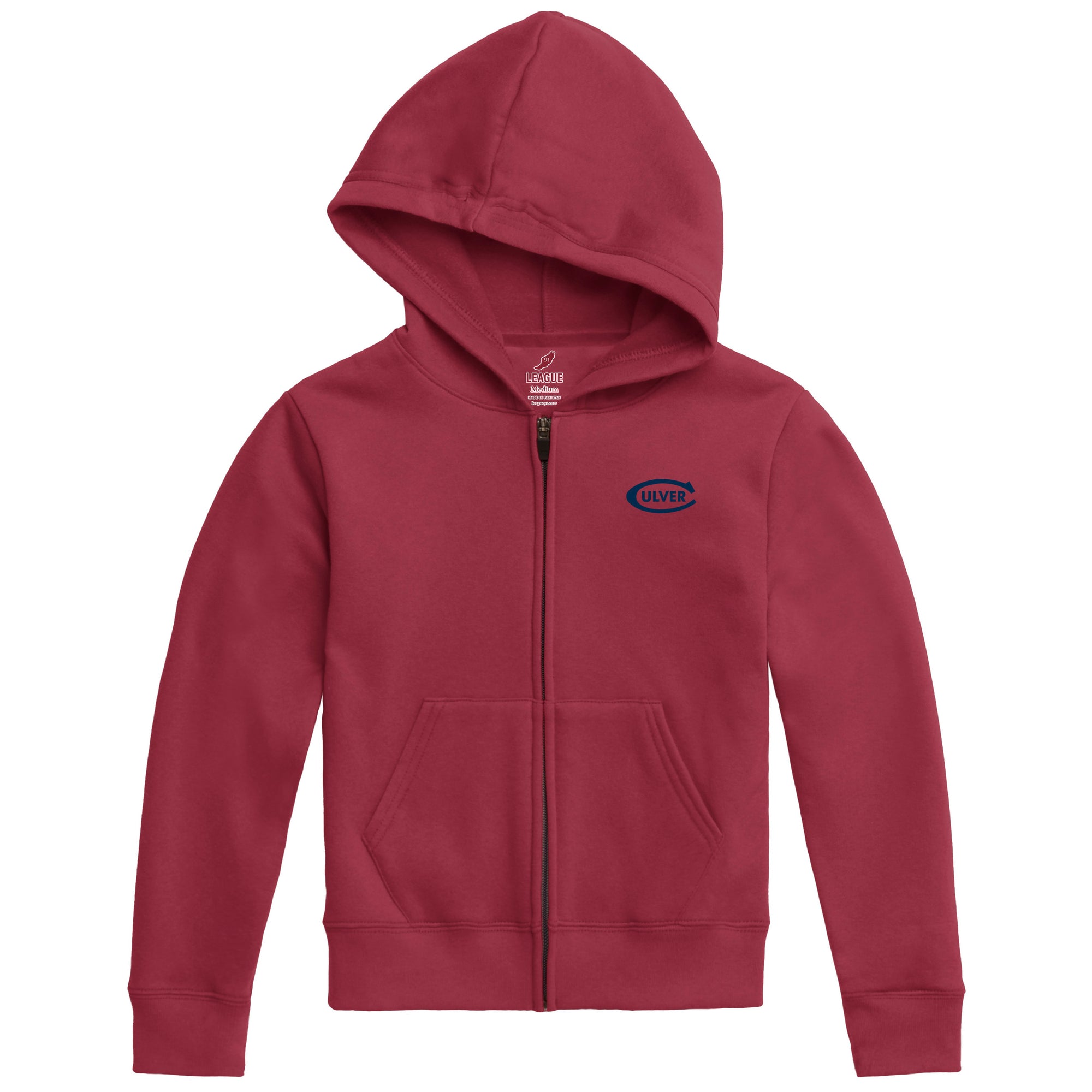 Youth Culver Eagle Essential Fleece Full Zip - Cardinal
