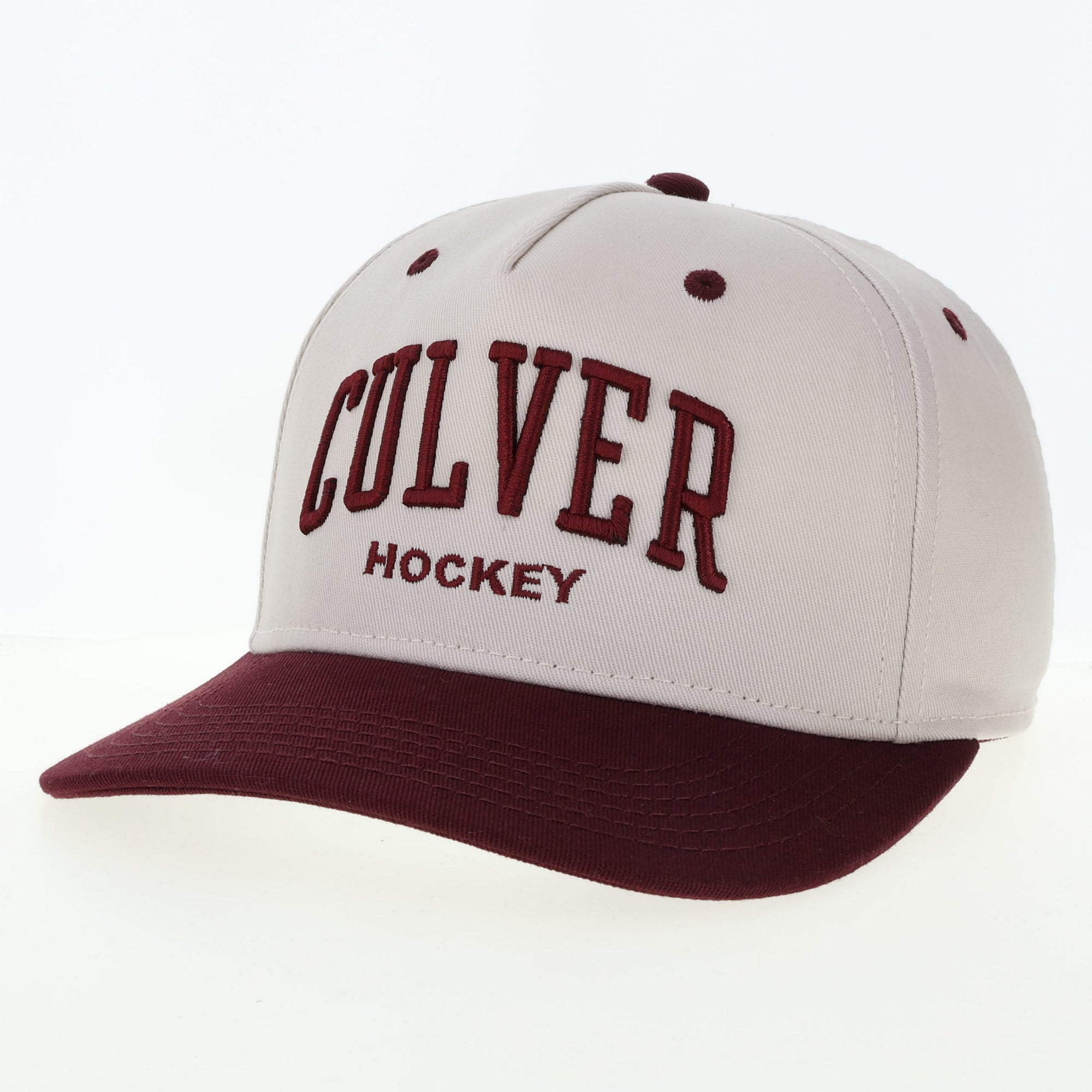 Classic Culver Hockey Heritage Twill Hat - Stone / Maroon