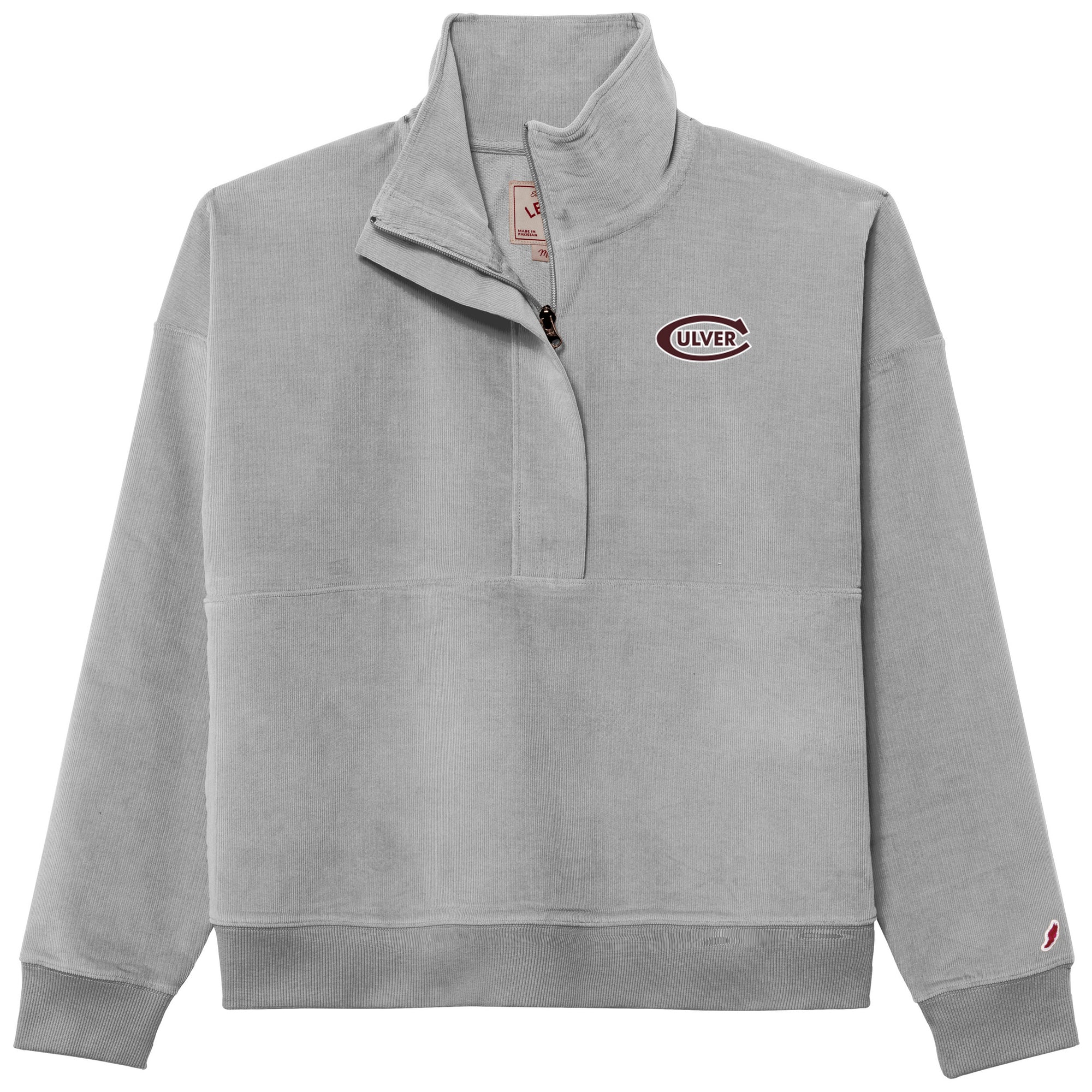 Women's Corded Half Zip - Coastal Grey