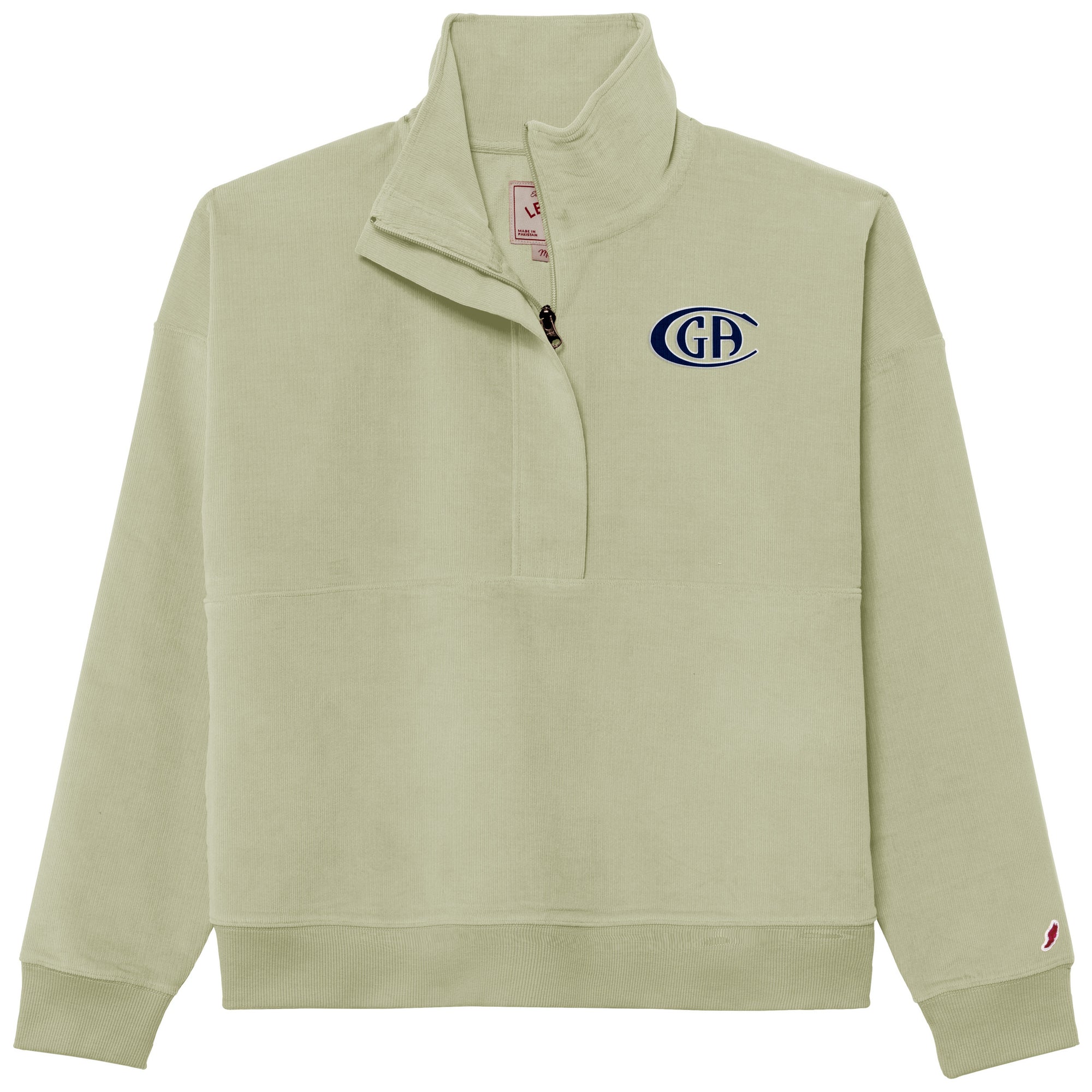 Women's Corded Half Zip - Sage