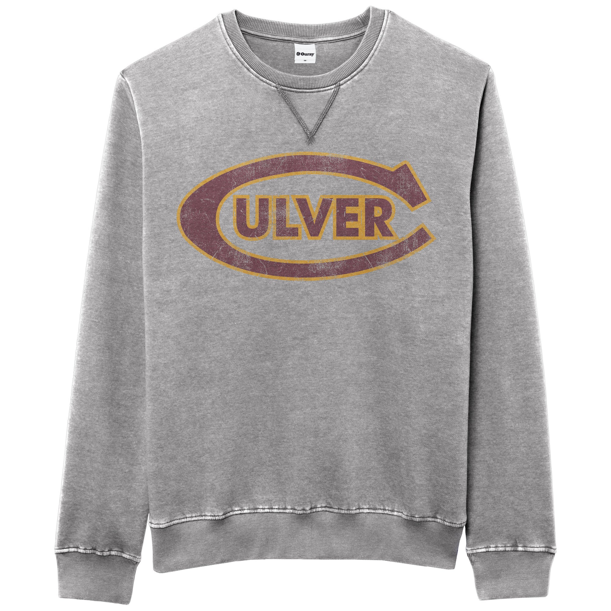 Weathered Fleece Crew - Heathered Smoked Pearl