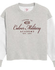 Reverse Fleece Midi Crew- Steel Grey