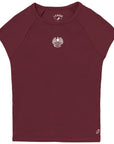 Retro Rib Baby Doll Tee - Maroon