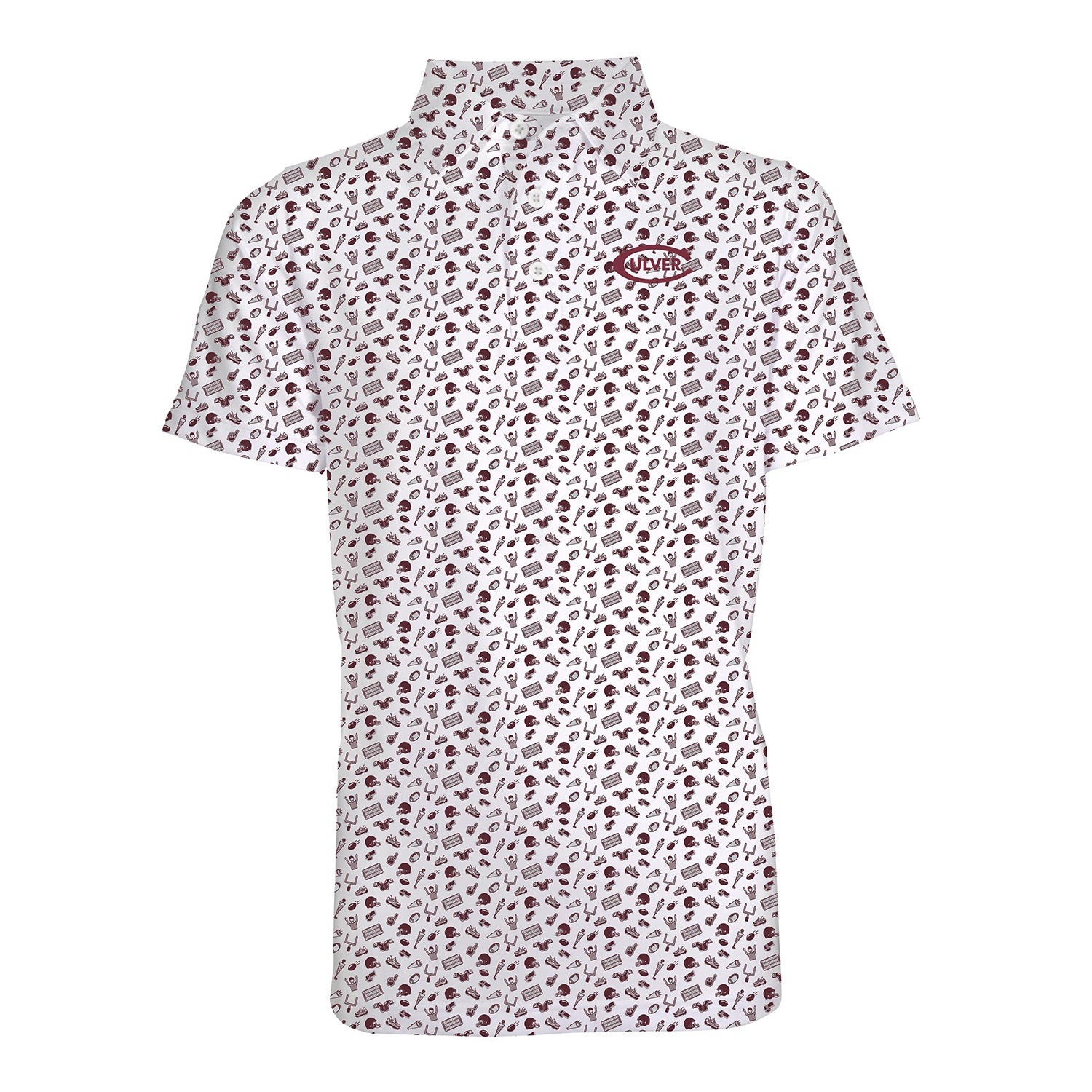 Tom Culver Football Youth Polo - Football Print