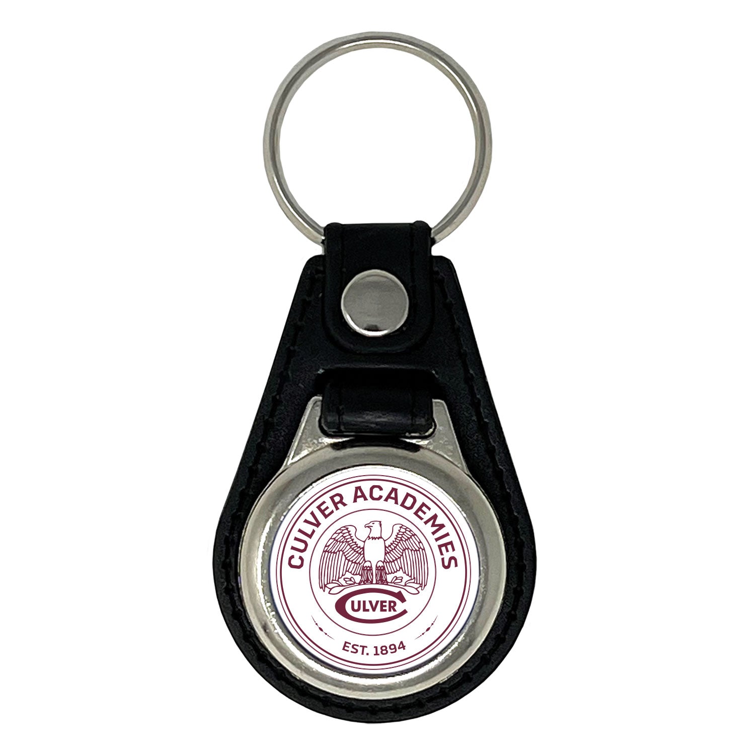Eagle Seal -Leather Round Key Fob