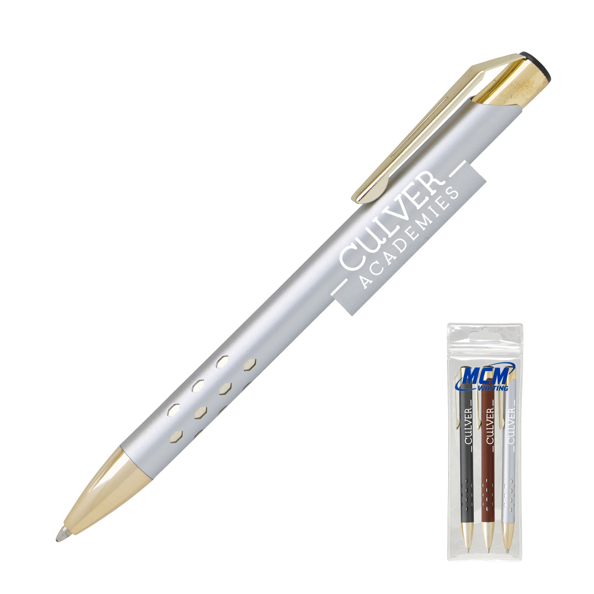 Souvenir Armor Bronze, Charcoal, Silver Pen Set - 3 Pack