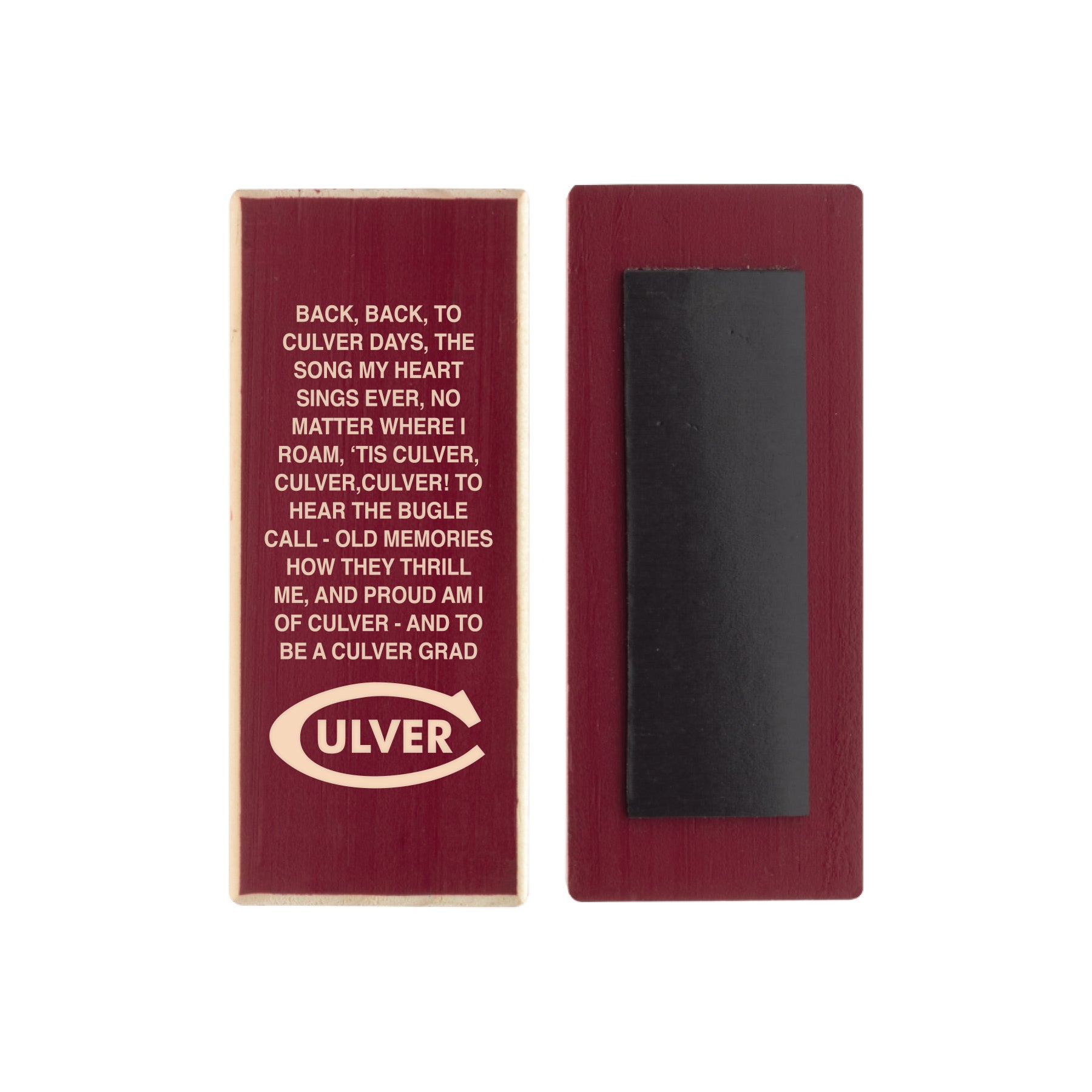 Culver Song Wood Plaque Magnet - Maroon