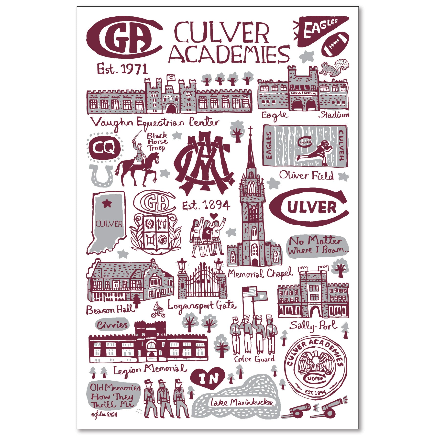 Julia Gash Culver Memory Poster - 12"x18"