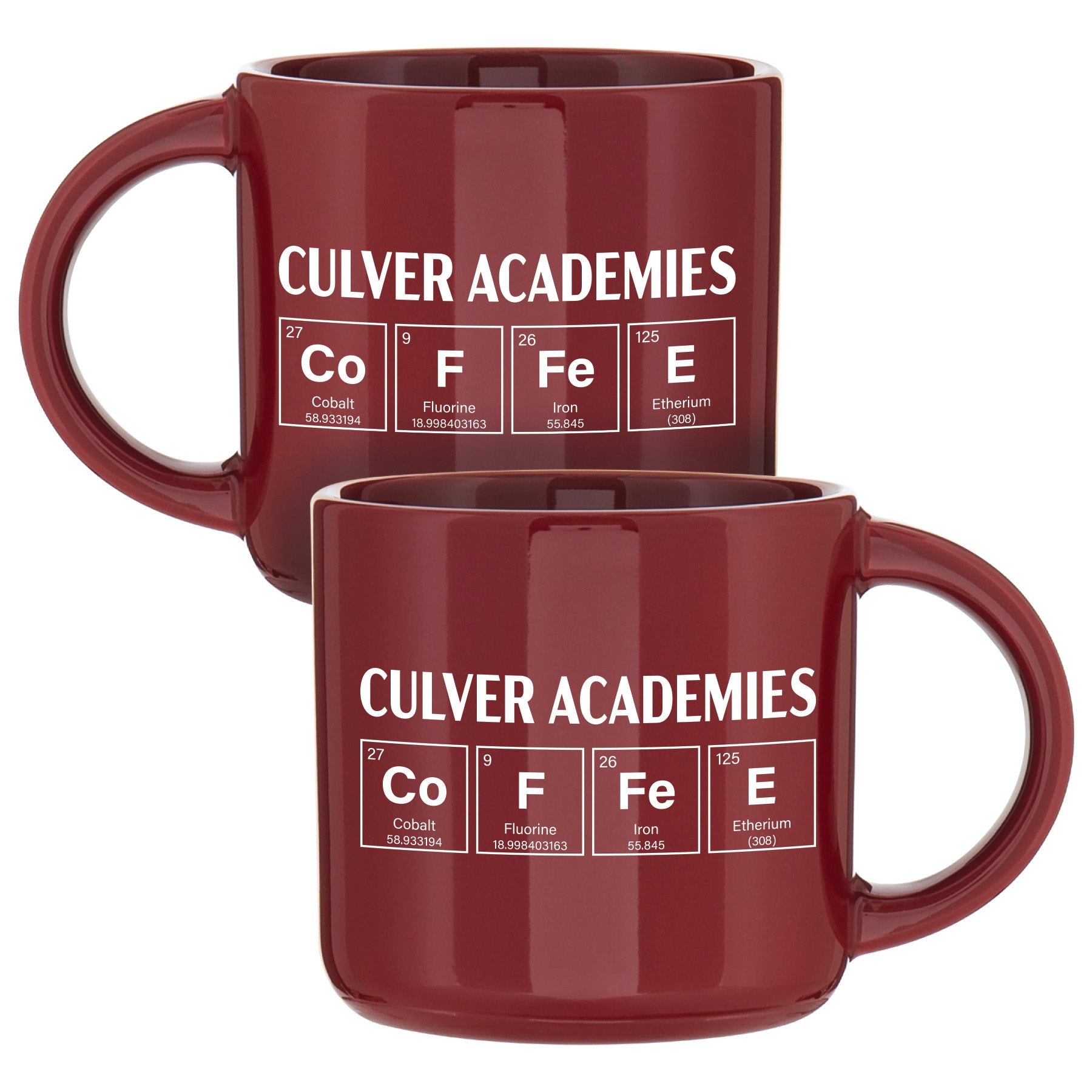 Cora Mug Periodic Table Maroon - 14oz