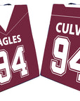Jersey Fabric Covered Stadium Seat - Maroon
