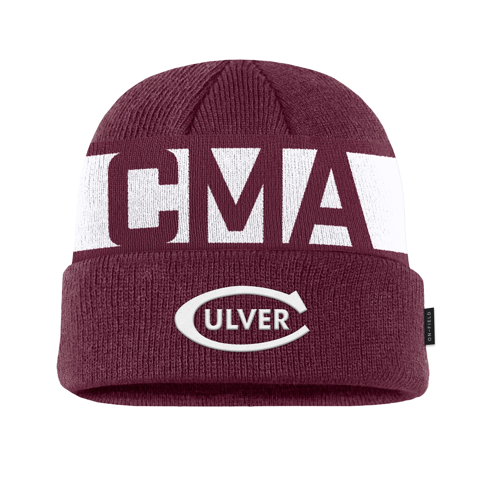 Nike CMA Utility Beanie- Maroon / White