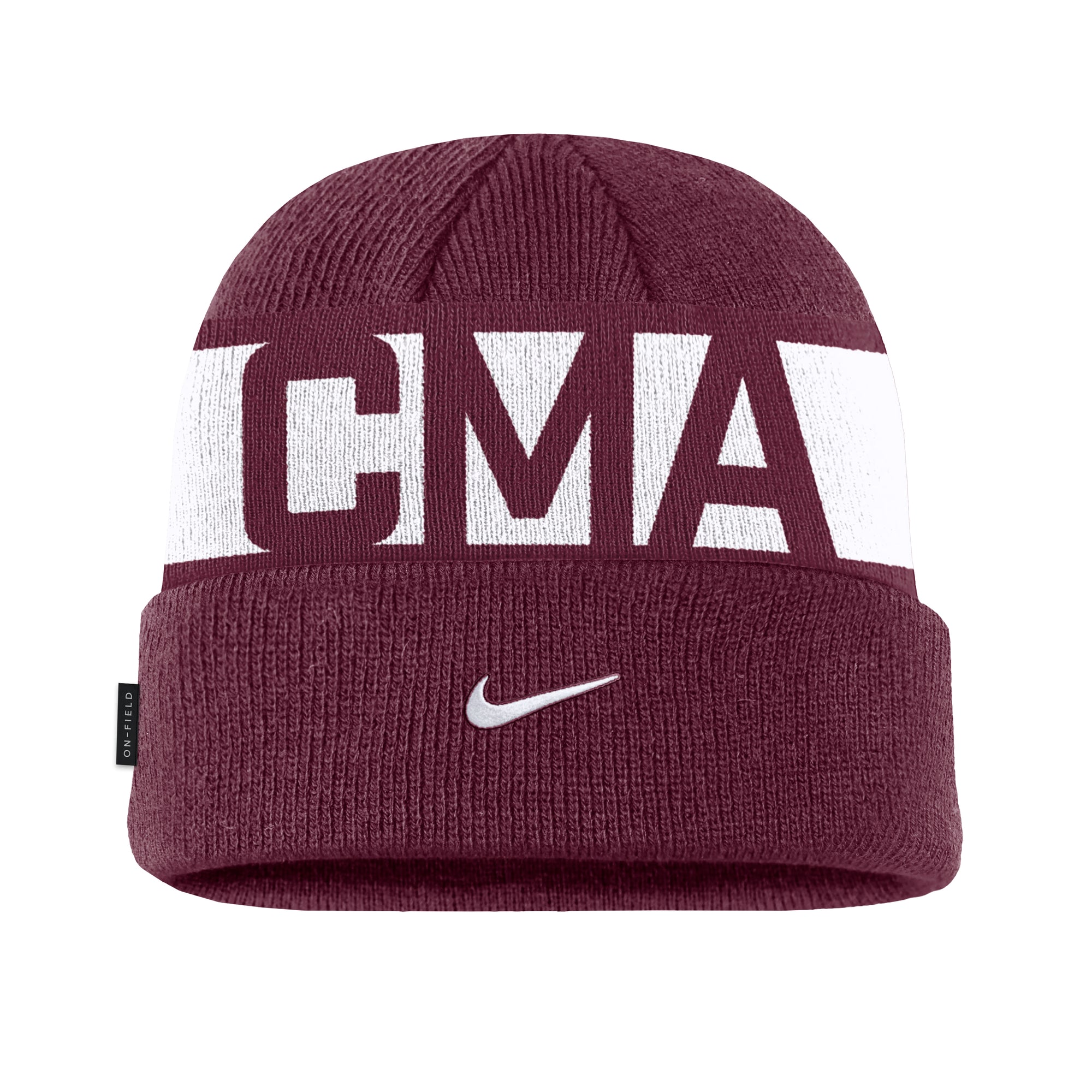Nike CMA Utility Beanie- Maroon / White