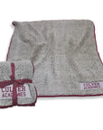 Culver Frosty Fleece Blanket - Grey & Maroon