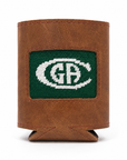 Smathers & Branson Leather Needlepoint CGA Can Cooler