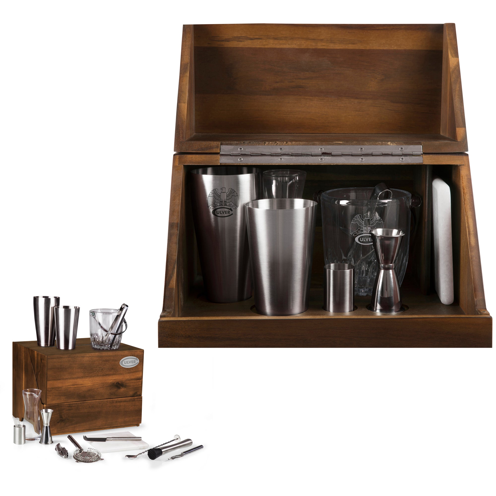 Madison Acacia Wood Tabletop Bar Set - 19 Piece