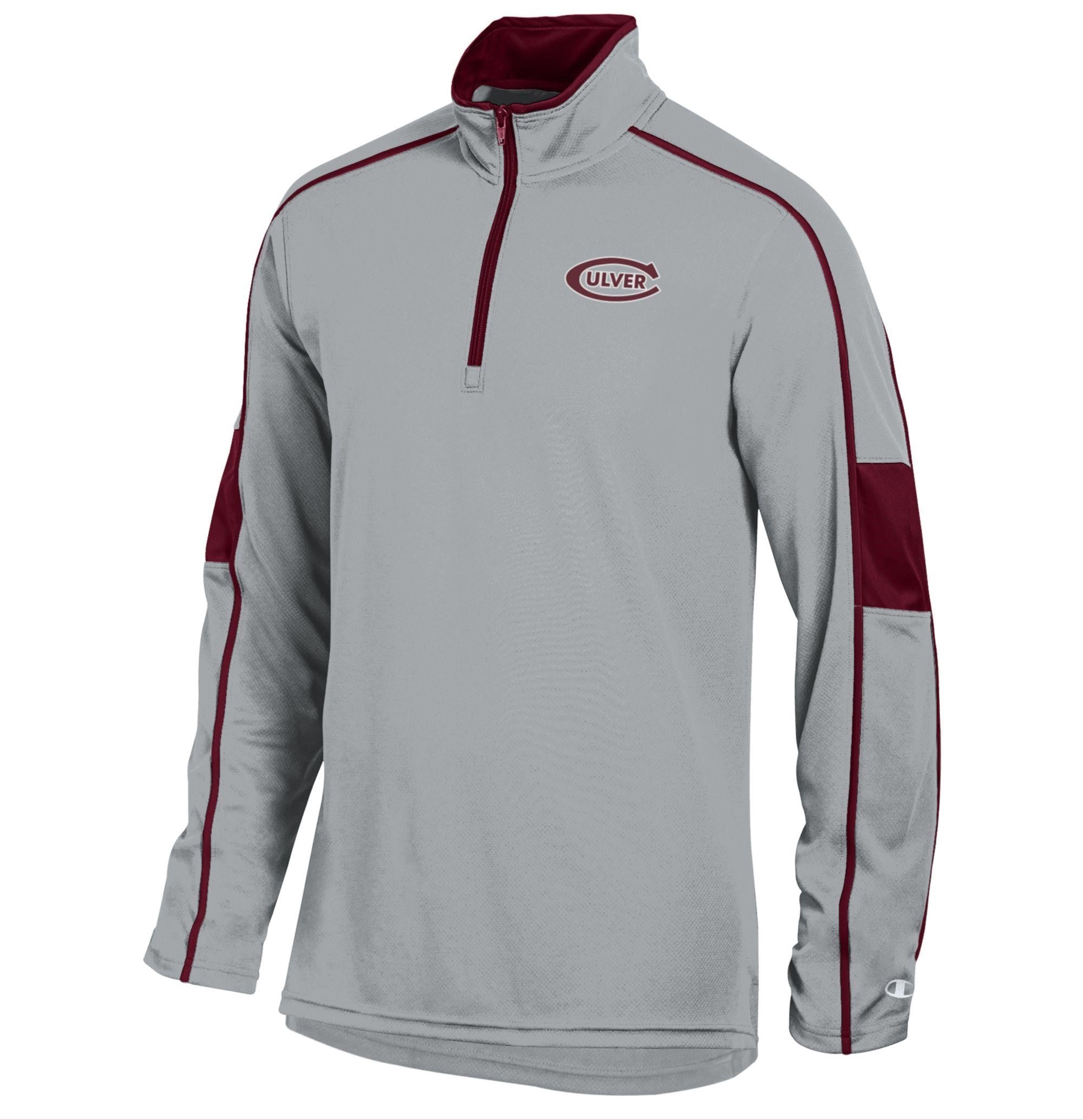 Champion Diamond 1/4 Zip - Grey & Maroon