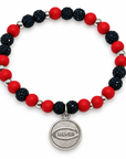 Culver Mini Kaleidoscope Charm Bracelet - Silver & Navy/Red