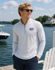 Peter Millar Men's Perth Performance 1/4 Zip - British Grey