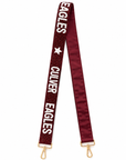 Fan Glam Beaded Strap – Maroon & White