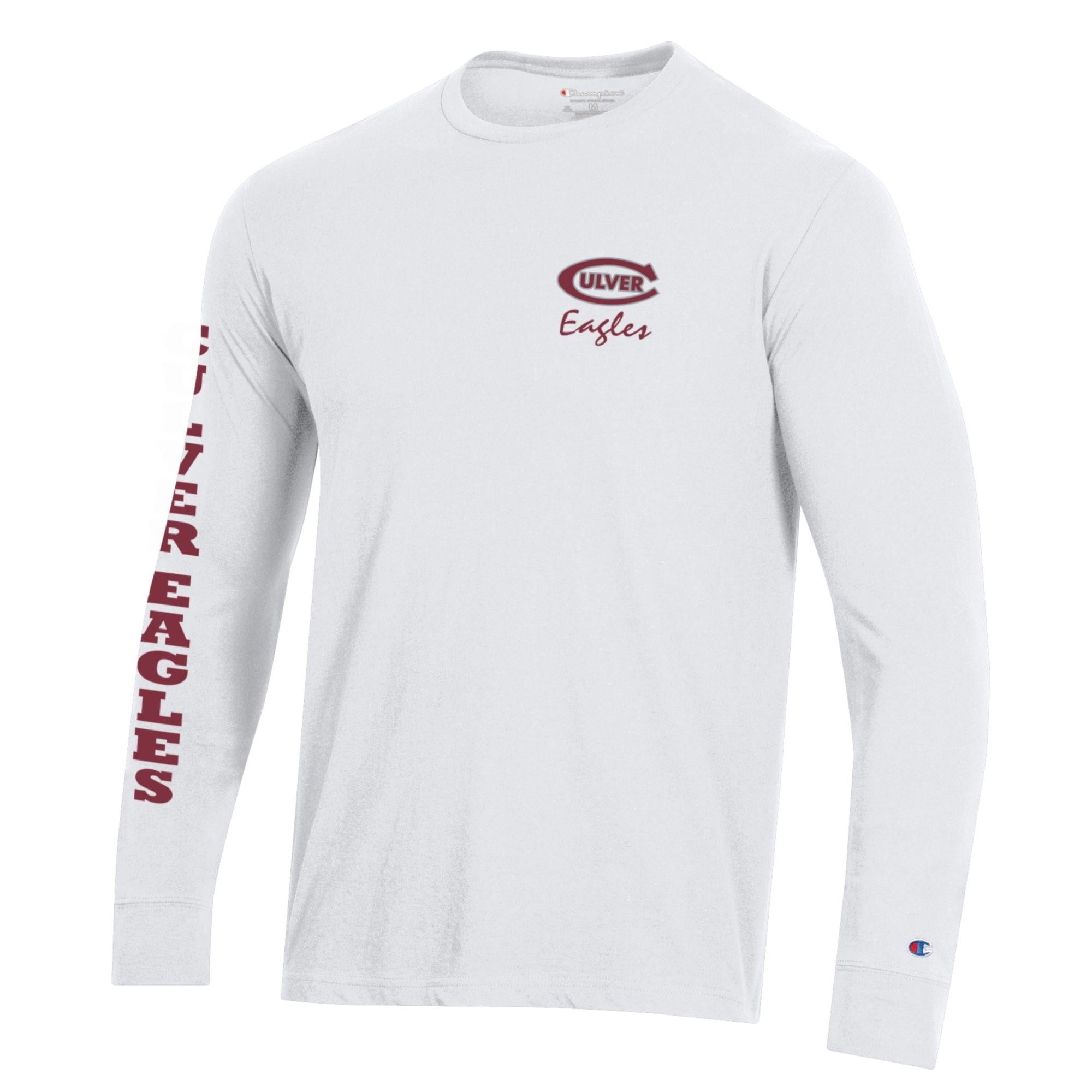 Men's Champion Long Sleeve Tee - White