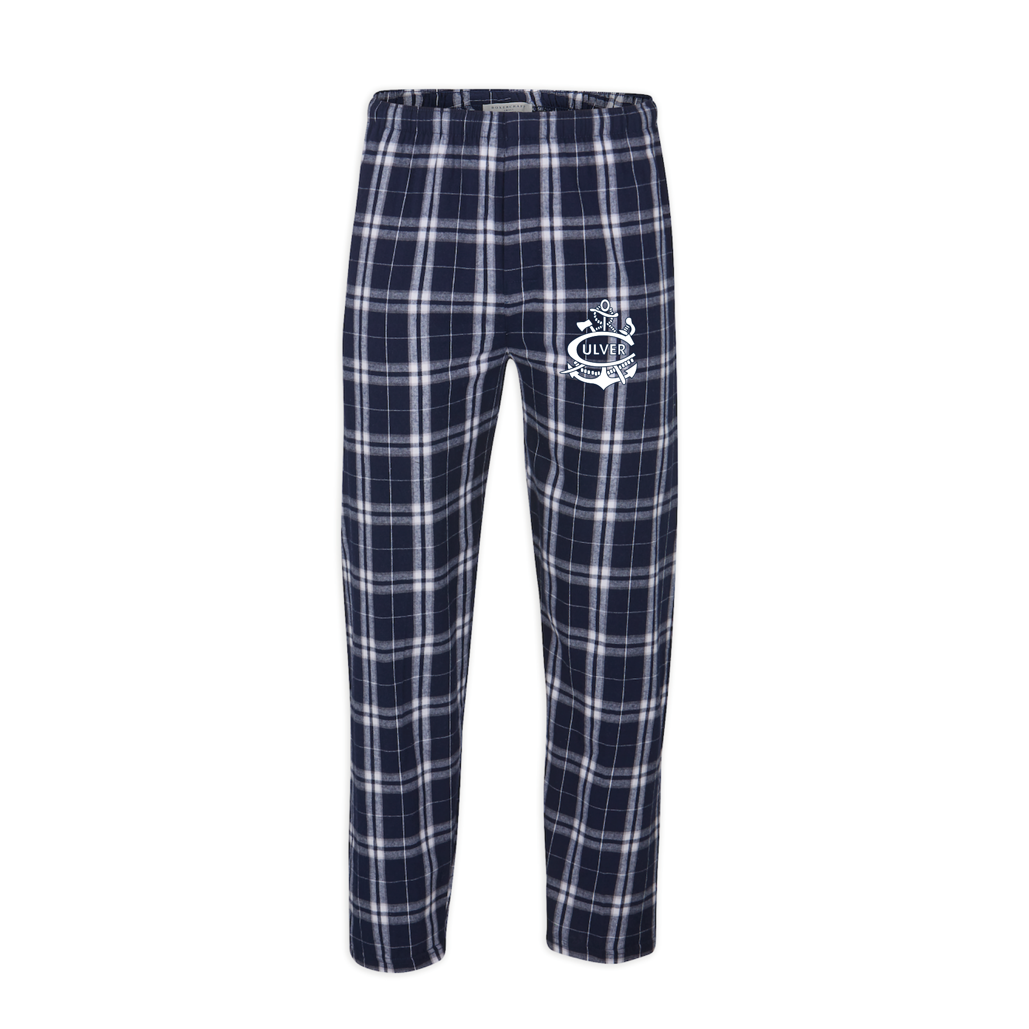 Harley Flannel Pant - Navy/Silver Plaid
