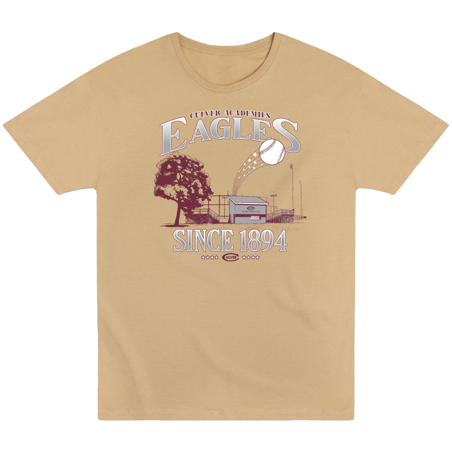 Wilkins Baseball Field Sports Fan Tee - Sand