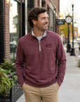 Johnnie O Men's Maroon Sully 1/4 Zip - Maroon