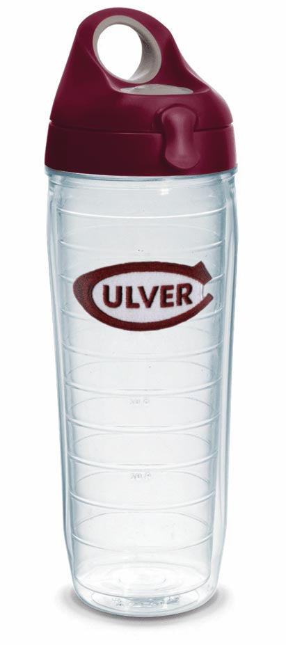 Tervis Water Bottle w/ Marooon Lid- 24 oz