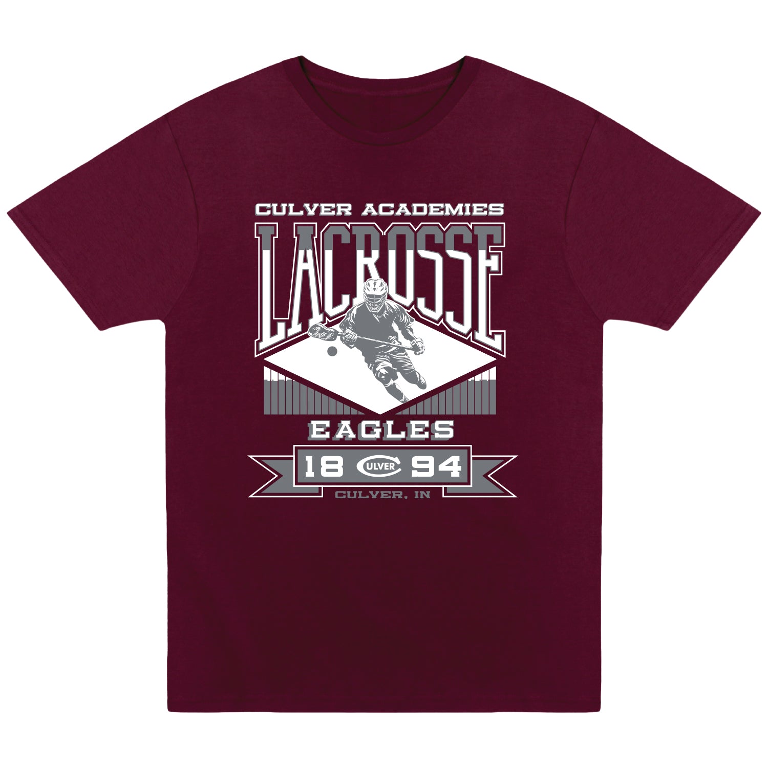 Lacrosse Sports Fan Tee - Maroon