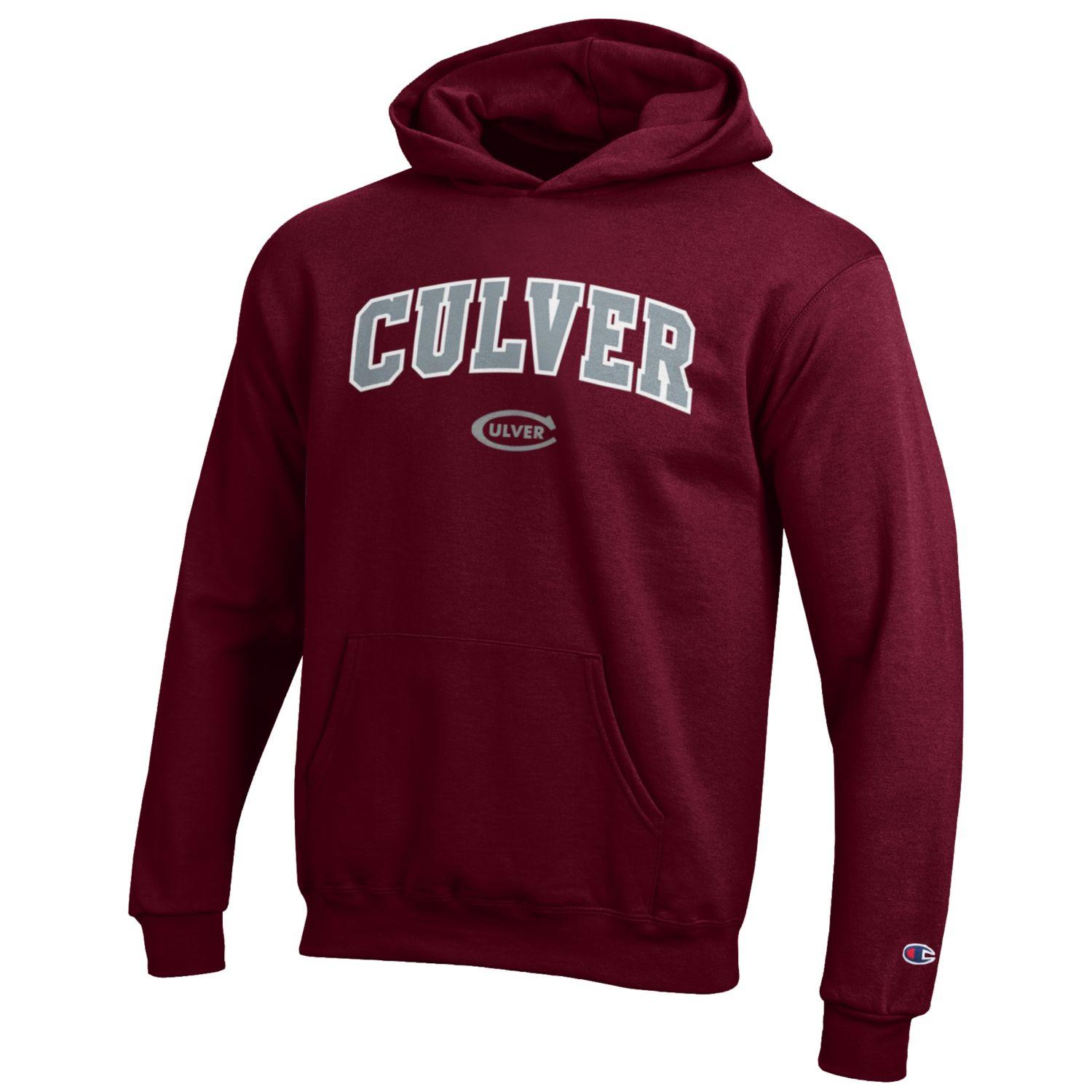 Champion Youth Stadium Hood - Maroon / Grey