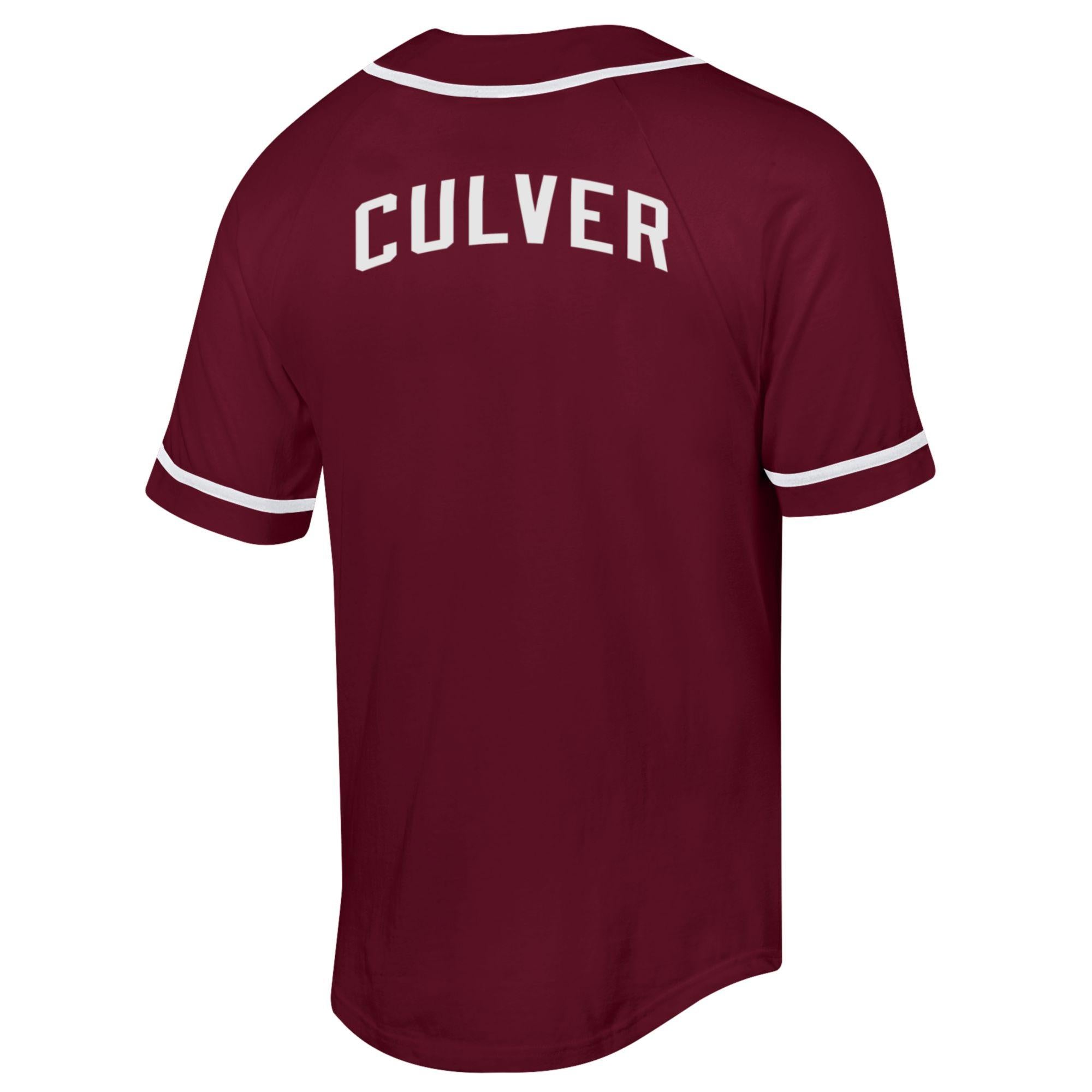 Champion Superfan Baseball Jersey Tee - Maroon / White
