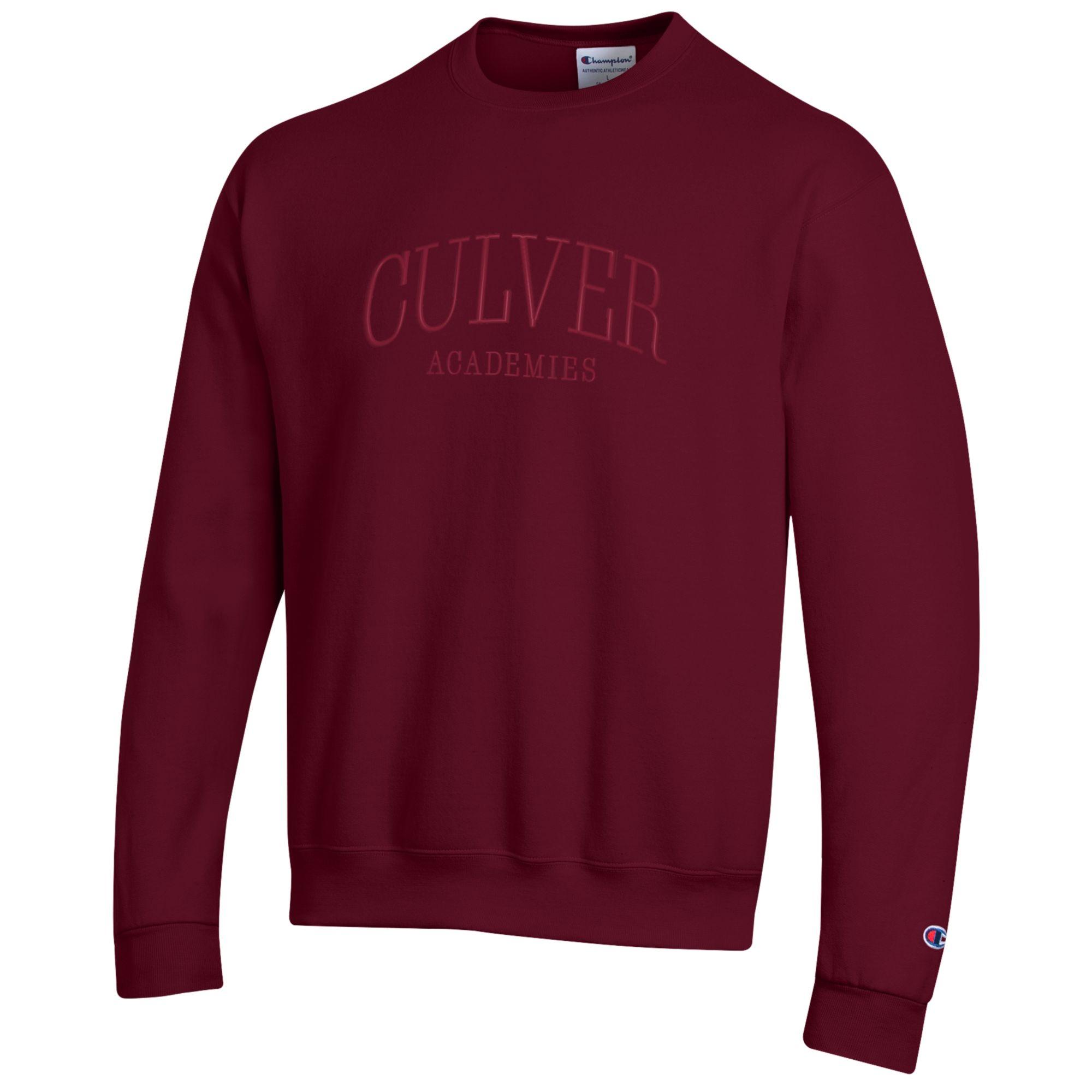 Champion Powerblend Embroidered Culver Crew - Maroon