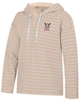 Big Cotton Striped Hood - Cafe Au Lait