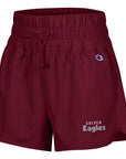 Womens Tailgate Wide Waist Short - Maroon