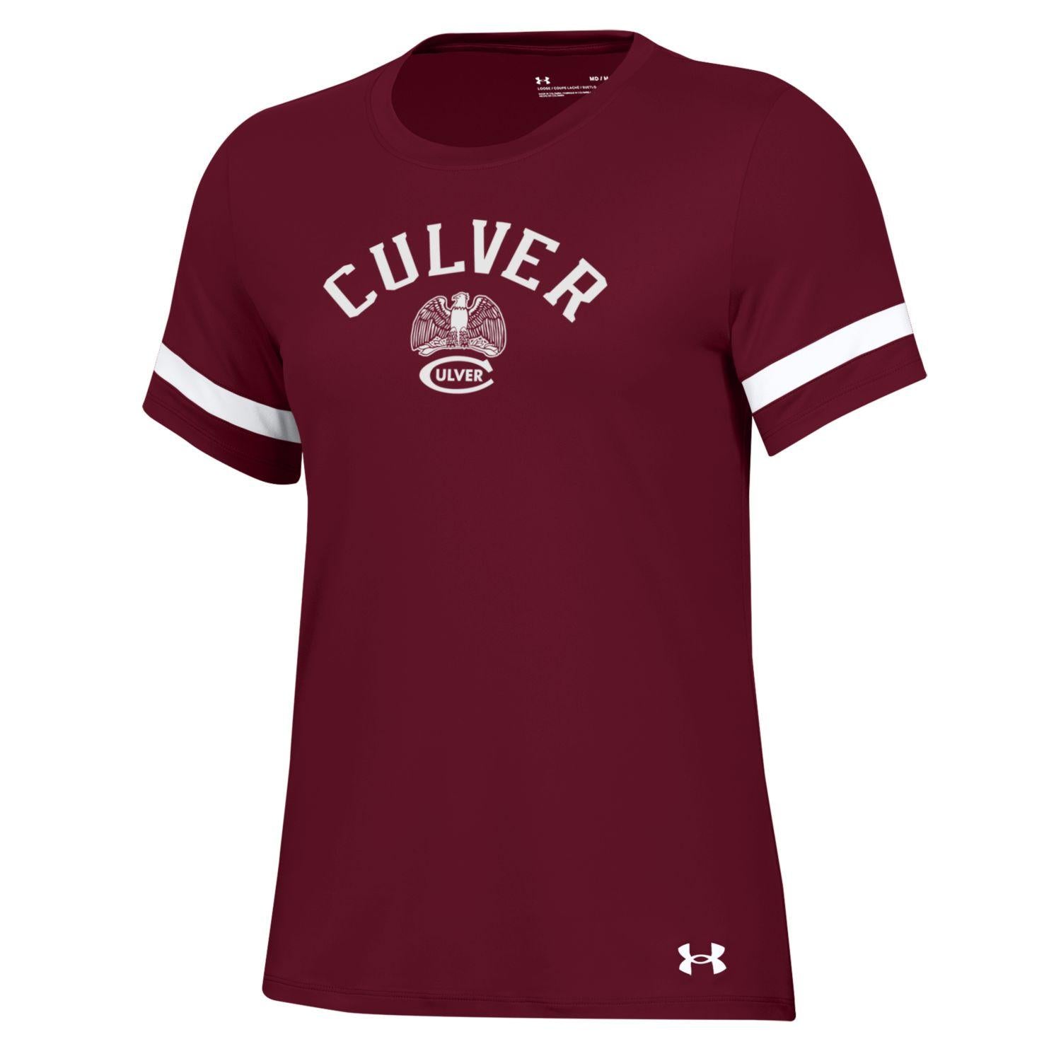Under Armour Womens Knockout Short Sleeve Tee - Maroon