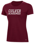 Under Armour Women's Performance Cotton Short Sleeve Tee - Maroon