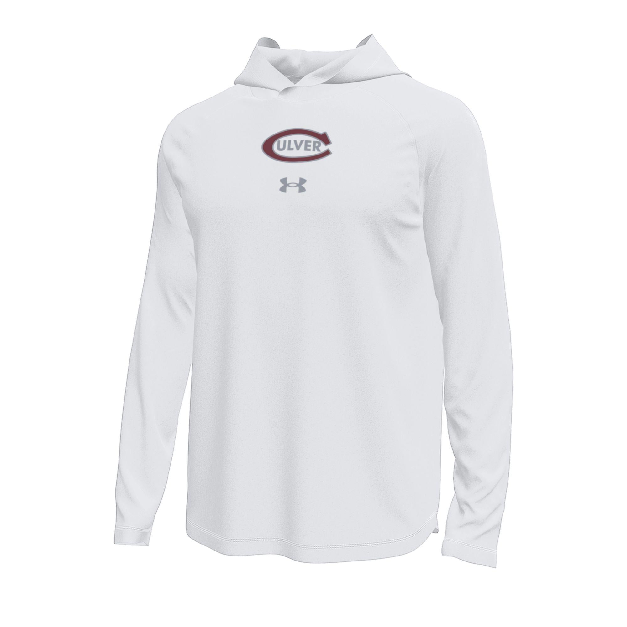 Under Armour Tech Stretch Long Sleeve Hood - White