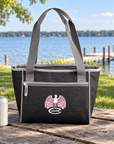 Eagle Crosshatch Cooler Tote -16 Can Capacity - Charcoal Grey