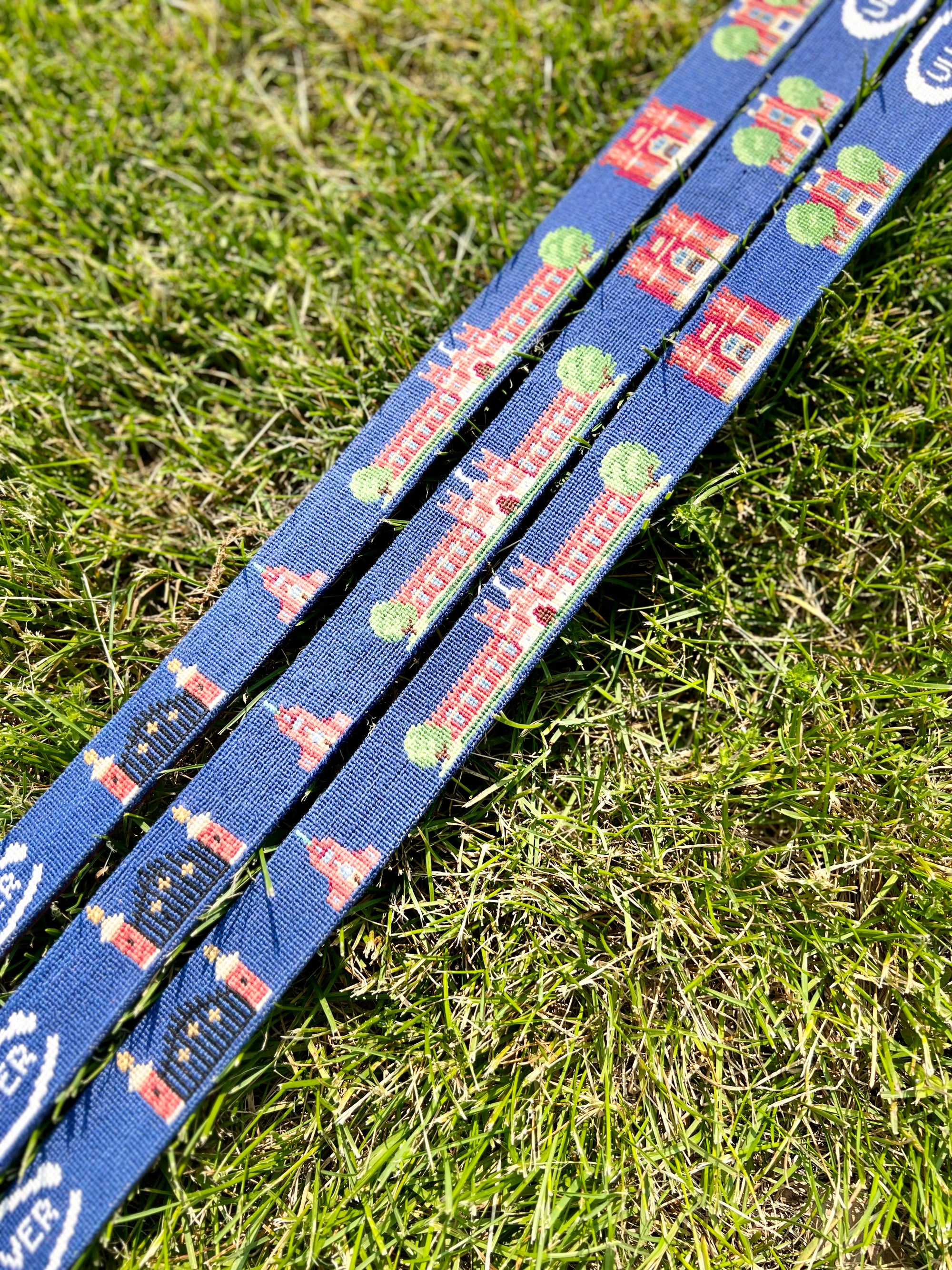 Smathers & Branson Culver Buildings Needlepoint Belt