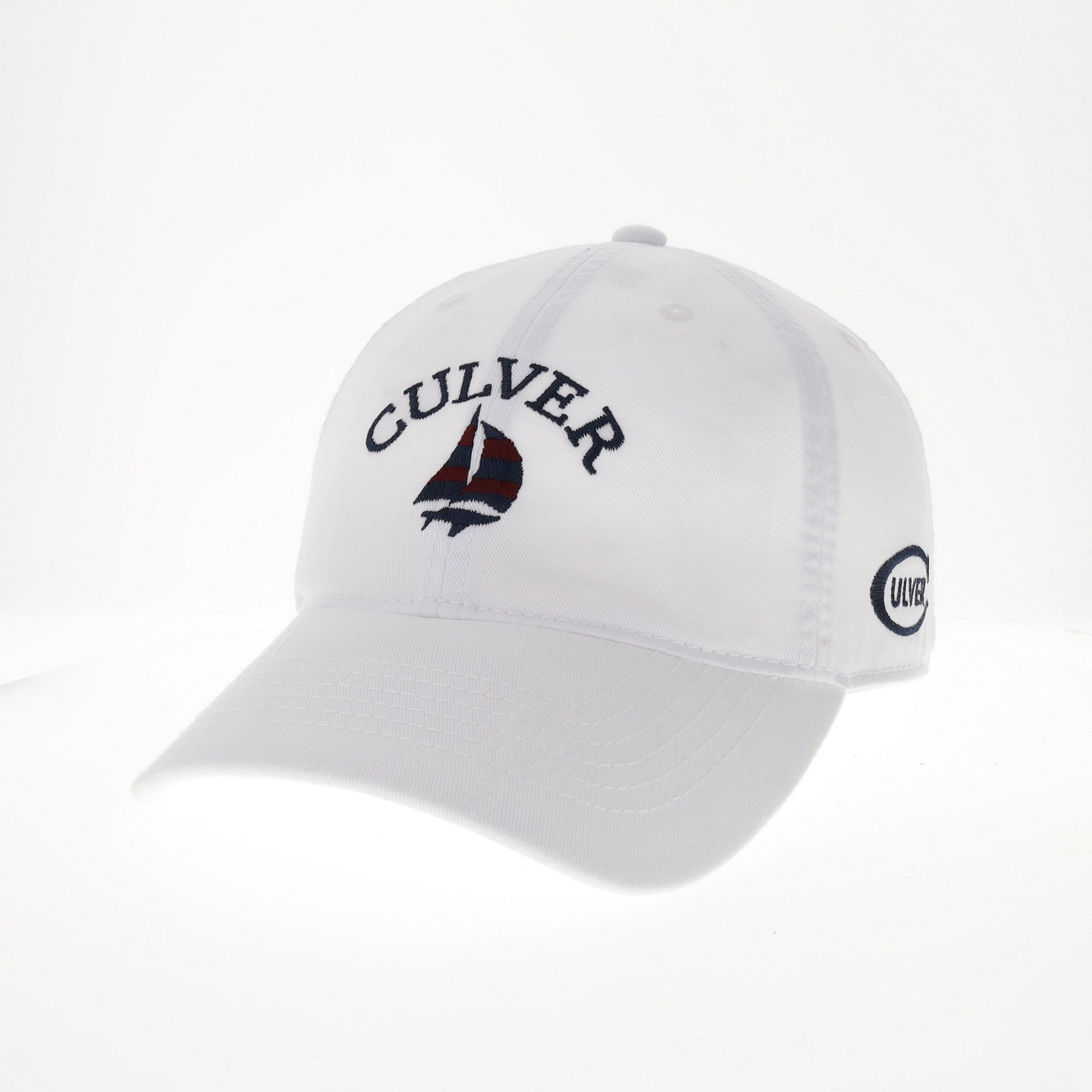 Sail Boat Relaxed Twill Adjustable Hat - White
