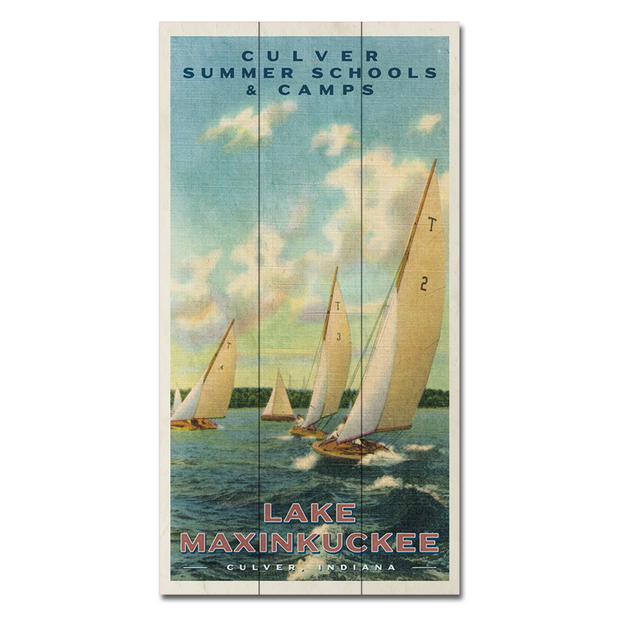 Culver Lake Max Sailing Plank Sign - 11" x 20"
